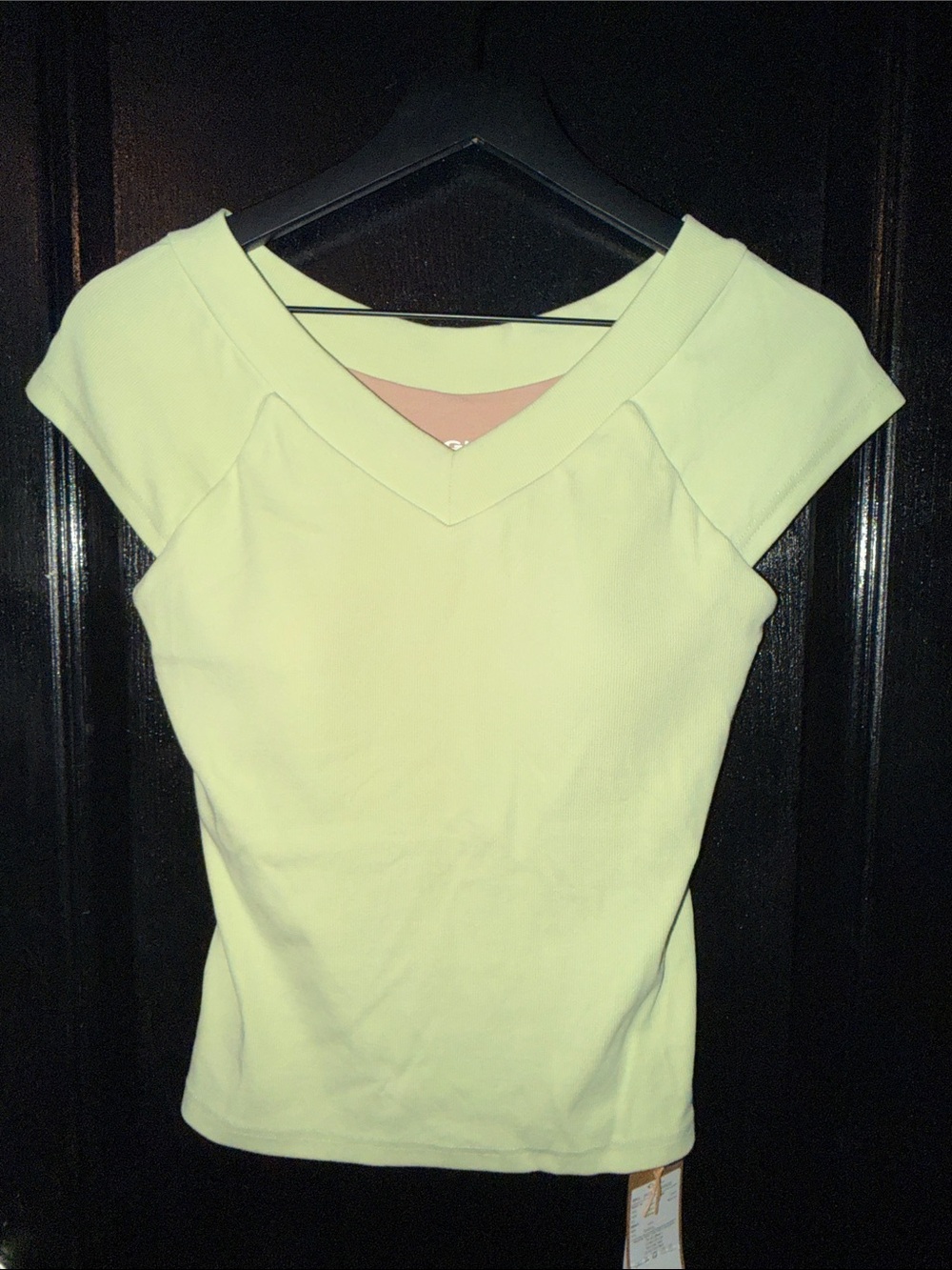 OGL Women’s Short Sleeve V-Neck Brami Top - Picture 3 of 5